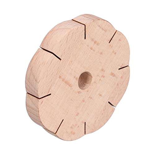 Fydun Wood Plaited Disc Bracelet Maker, Kit Easily Use Petal Shaped Making Maker, Hair Beader Tool Beading Tools for Home Handicrafts Kumihimo Disk Wooden 8 Slots Rond Cord Bracelets