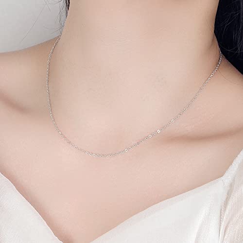 Dankadi Italian 925 Sterling Silver Necklace For Women 0.9mm Box Chain 1.3mm Rolo Chain O-Chain Lobster Claw Clasp - Pendant Chain - 16 "18" 20 "22" 24 "26" Jewelry Gift - color: O - Chain, size: 24 inches