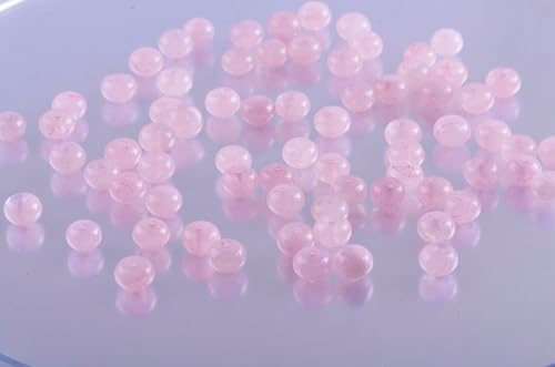 Rondelle Beads for Jewelry Making 5x8mm Natural Stone Beads 1 Strand 15.5inch Lentil Spacer Beads Rondelle Gemstone Bead Semi-Precious Stone Bead for Bracelet Necklace Crafts Rose Quartz - color: Rose Quartz Beads