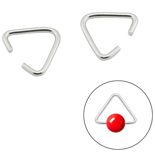 100pcs Triangle Open Rings 15x16mm Clip Pendant Accessories for Jewelry Findings Platinum