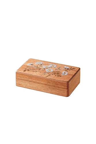 Travel Jewelry Case Small Wood Jewelry Organizer Jewelry Box for Women (Pine Wood Print) - color: Pine Wood Print