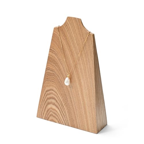 Solid Wood Jewelry Bust Necklace Display Showcase Jewelry Necklace Pendant Stand Display Stand Holder(H8.07) - size: L