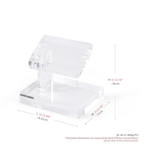 Oirlv Acrylic Jewelry Display Single Watch Stand for Men Acrylic Bracelet Watch Holder for Women (Clear) - color: Transparent YJ12601