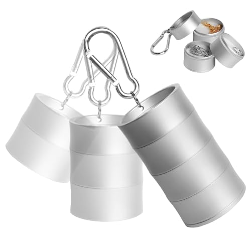 3-Tier Traveling Jewelry Holder Keychain, Backpack Jewelry Ring Keeper Keychain for Earrings, Necklaces, Wedding Ring Holder Keychain for Gym Sports Bag, Silver - color: Silver