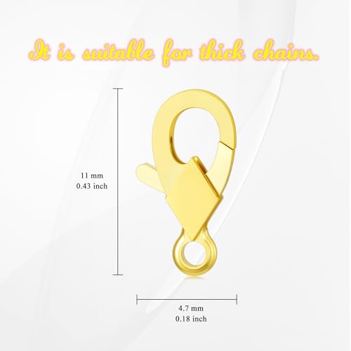 14K Yellow Gold Jewelry Clasp Necklace Extender Clasp Bracelet Extension Connector for DIY Necklace Bracelet Anklet Jewelry Making, 14K Gold Clasp for DIY Jewelry Making (Style 8) - style: Style 8