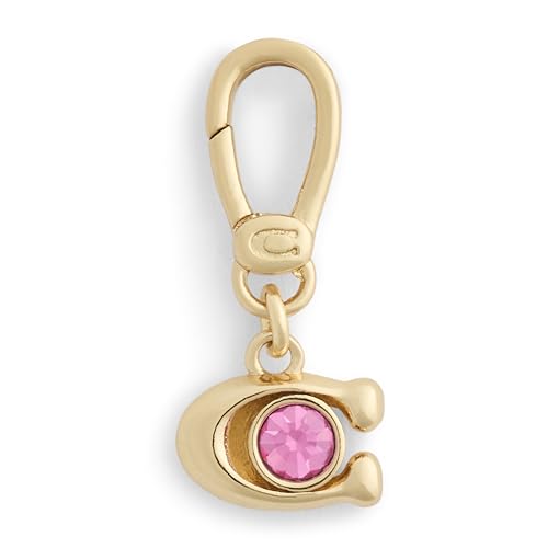 COACH Women's Collectible Signature Jewelry Charm - color: C Stone Pink/Gold
