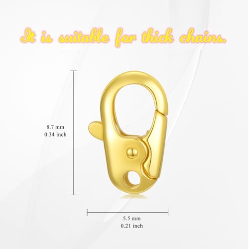 14K Yellow Gold Jewelry Clasp Necklace Extender Clasp Bracelet Extension Connector for DIY Necklace Bracelet Anklet Jewelry Making, 14K Gold Clasp for DIY Jewelry Making (Style 15) - style: Style 15