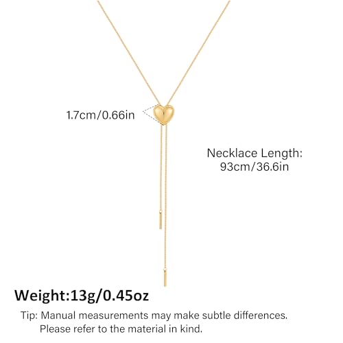 Gold Silver Necklace for Women Y Chain Adjustable Gold Long Necklaces Fashion Dainty Jewelry - color: gold D