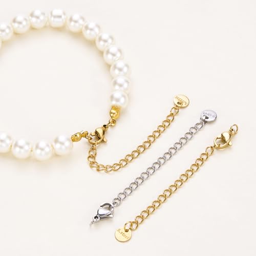 20PCS Stainless Steel Curb Chain Extender Gold and Silver Necklace Extenders 2 Inch Necklaces Bracelet Anklet Extension for Jewelry Making Supplies - color: Circular