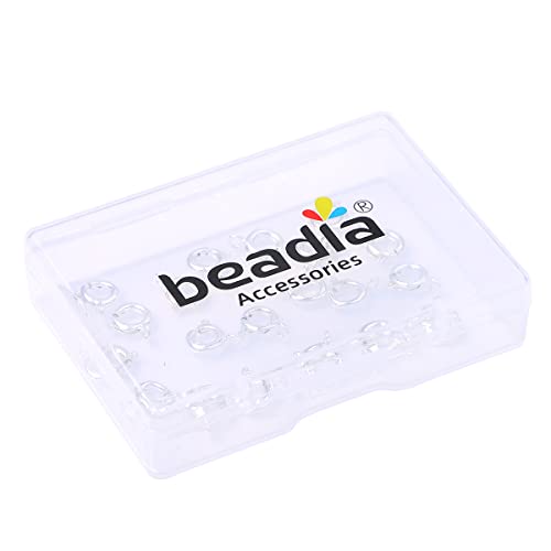 BEADIA Silver Plated Spring Clasps Non Tarnish 7mm 20pcs for Jewelry Making Findings - color: Spring Clasps Silver, size: 7mm