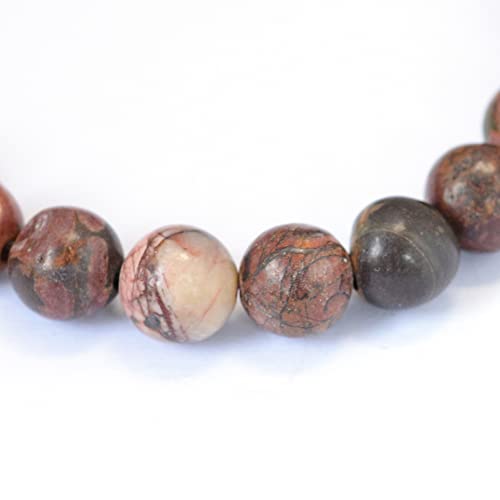 KISSITTY 235pcs 8mm Natural Picasso Stone/Jasper Bead Strands, Natural Gemstone Crystal Beads Round Smooth Chakra Beads Energy Healing Crystals Gemstones for DIY Jewelry Bracelets Necklaces Making - color: Natural Picasso Stone/Jasper