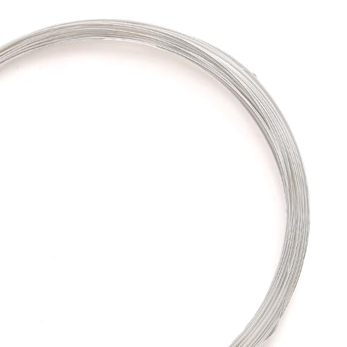 BEADIA Silver Plated Wire 0.4mm 10 Meters Bead Cord for Bracelet Necklace Charm Beading Jewelry Making Findings - size: 0.4mm, style: Silver