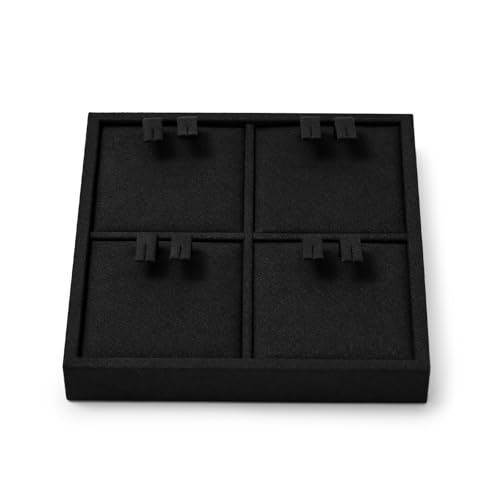 Oirlv Microfiber 4 Slots Jewelry Earring Display Tray Modular Customizable Jewelry Tray - style: P13702