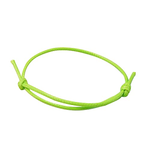 Cheriswelry 50pcs Lawn Green Adjustable Bracelet Making Korean Waxed Polyester Cord Bracelet Friendship Bracelet String Inner Diameter 40~70mm for Women Men Jewelry Making Supplies - color: Lawn Green