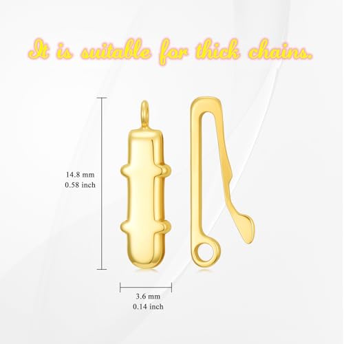 14K Yellow Gold Jewelry Clasp Necklace Extender Clasp Bracelet Extension Connector for DIY Necklace Bracelet Anklet Jewelry Making, 14K Gold Clasp for DIY Jewelry Making (Style 9) - style: Style 9