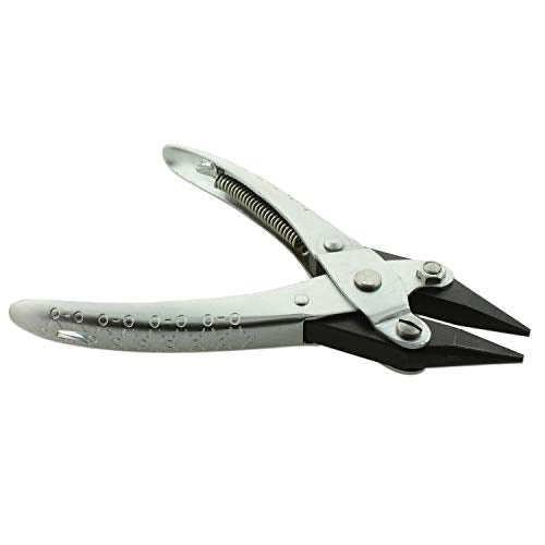 The Beadsmith Chain Nose Parallel Pliers with Spring, 5.5 inches (140mm), Flat Grip for Jewelry Making, Wirework & Repair - style: Chain Nose - 140mm
