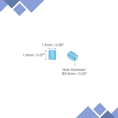 uxcell 1400Pcs Glass Bugle Beads, 1.9x1.5mm Tube Mini Loose Glass Seed Spacer Bead for DIY Earrings Necklaces Bracelets Jewelry Making (Lake Blue) - color: Lake Blue, size: 1.9x1.5mm
