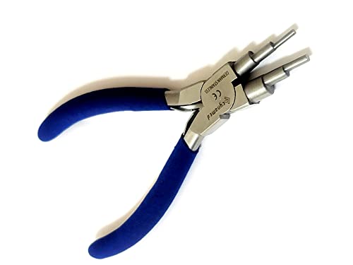 German Heavy Duty Bail Making Pliers,6 IN 1 Wire Looping Forming Pliers, BIG SIZE LOOPING PLIERS 13,16 & 20MM,SMALL LOOPING PLIER, 5, 7,10MM Anti Slip comfort grip handle - style: 6 In 1 Bail Making Plier