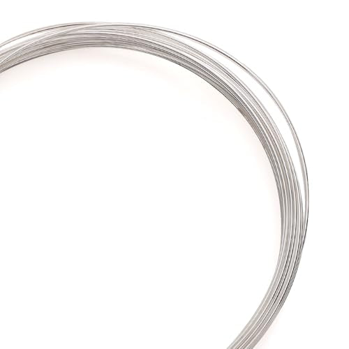BEADIA Silver Plated Wire 0.8mm 5 Meters Bead Cord for Bracelet Necklace Charm Beading Jewelry Making Findings - size: 0.8mm, style: Silver