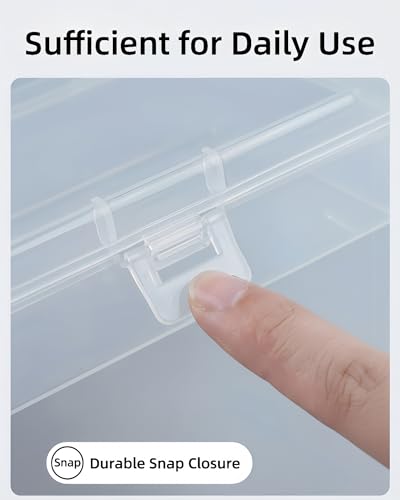 9 Pack Clear Plastic Storage Boxes with Snap-Lock Lids, Assorted Sizes Mini Organizer Containers with Bonus Marking Labels for DIY Crafts, Beads,Charms,Stickers, SMT Components,Hardware - size: 9 Pcs Mixed Sizes