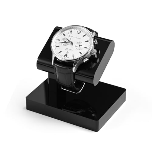Oirlv Acrylic Jewelry Display Single Watch Stand for Men Acrylic Bracelet Watch Holder for Women (Black) - color: Black YJ12603