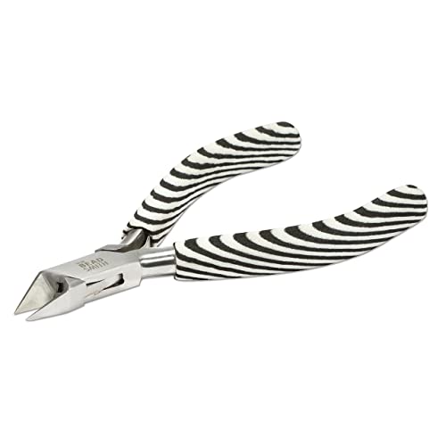 The Beadsmith Side Cutter – Zebra Print Line – 5 inches (127 mm) – Comfortable Handle with Double Leaf Springs – Jewelry Making Tool for Creating Bracelets, Earrings and Necklaces - size: side cutter - 5"