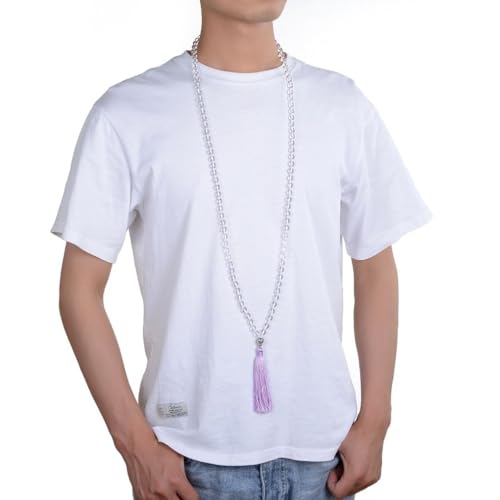 Adabele Premium 108 Mala Beads Malas Necklace - Natural Healing Gemstone Tibetan Buddhist Japa Prayer Meditation Reiki Chakra Stone Quartz Rock Women Men Jewelry - style: Grade A White Quartz/Clear Crystal