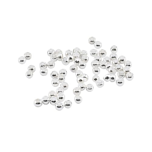 Beadalon Crimp Beads, Size #1, Silver Plated, 1.5 g, Approx. 100 pc - color: Silver, size: Size #1, 100 pc