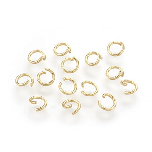 HDSupplies 100 Pieces - 304 Gold Tone Stainless Steel Jump Rings - 5mm - 20 Gauge (0.8mm Thickness) - color: Gold Tone Stainless Steel, size: 5mm / 0.8mm Thick / 20 Gauge