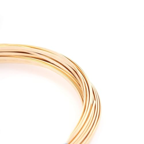 14/20 Yellow Gold Filled Wire Half Hard (Half Round) 14K Gold Filled Made in USA by CRAFT WIRE (3 Feet, 14 Gauge) - size: 14 Gauge, style: 3 Feet