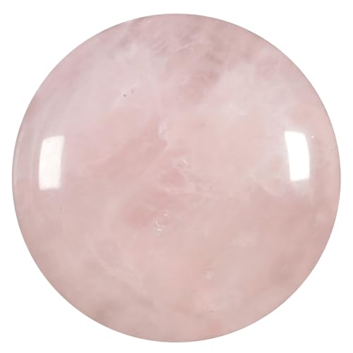 moonsix 10PCS Round Rose Quartz Cabochons Flatback CAB Gemstone Beads Crystal Flat Stone for DIY Craft Jewelry Making, 16mm - color: pink, size: 16mm