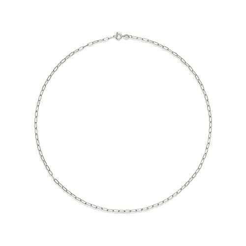 Amazon Essentials 14K Gold Plated Paperclip Chain Necklace - color: Silver, size: 20"