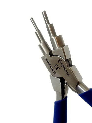 German Heavy Duty Bail Making Pliers,6 IN 1 Wire Looping Forming Pliers, BIG SIZE LOOPING PLIERS 13,16 & 20MM,SMALL LOOPING PLIER, 5, 7,10MM Anti Slip comfort grip handle - style: 6 In 1 Bail Making Plier