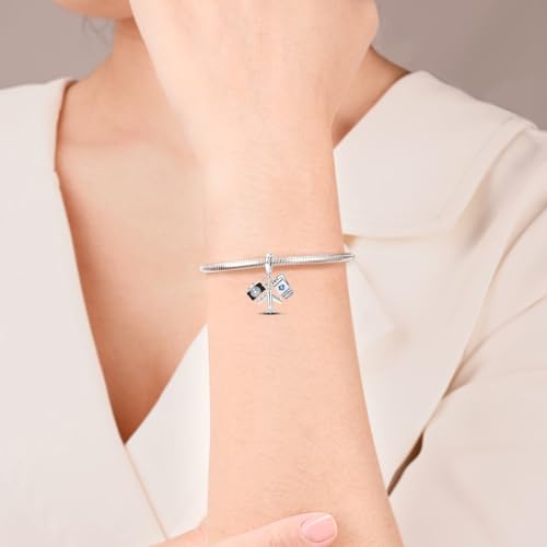 925 sterling silver bracelet necklace pendant, women's jewelry gift, dream catcher net bead pendant, suitable for original bracelets, parties, birthday jewelry gifts - color: KJC792