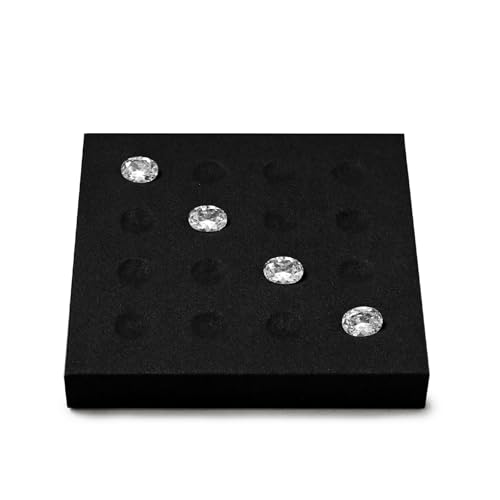 Oirlv Microfiber Diamonds Gemstones Jewelry Display Organize Tray Multi-Compartment Modular Jewelry Crystal Beads Holder - style: P13710