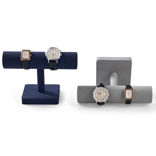 Oirlv Linen T-bar Bracelet Watch Organizer Display Stand Professional Jewelry Bracelet Display for Selling (Creamy-white,Linen) - color: Creamy-white,Linen