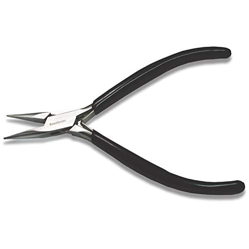 The Beadsmith Chain Nose Pliers – Extra Fine Tips – 4.5 inches (114mm) – PVC Grip Handle with Double Leaf Springs – Jewelry Making Tool for Creating Bracelets, Earrings and Necklaces - style: Chain Nose