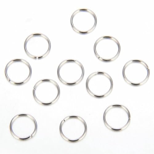 200pcs Adabele 304 Grade Surgical Stainless Steel 6mm (0.24 Inch) Small Open Jump Rings O Connector (0.7mm/21 Gauge) for Craft Jewelry Making SJF83-6 - size: 6mm Ring (0.7mm wire gauge)