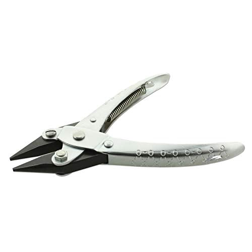 The Beadsmith Chain Nose Parallel Pliers with Spring, 5.5 inches (140mm), Flat Grip for Jewelry Making, Wirework & Repair - style: Chain Nose - 140mm