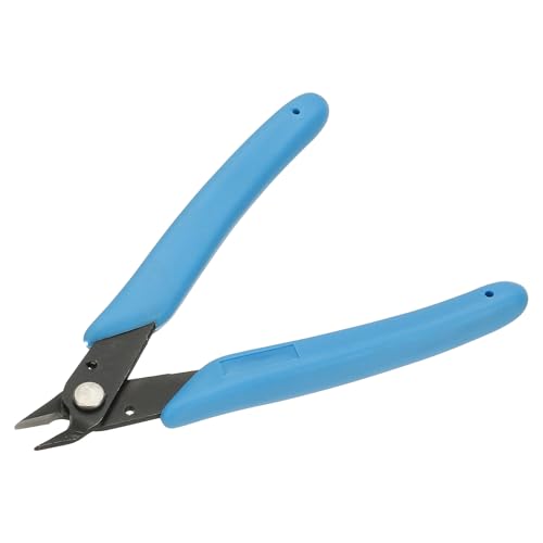 HARFINGTON 5" Flush Cut Pliers Small Precision Wire Cutter Side Cutter Diagonal Cutting Pliers for Jewelry Model Electronic 3D Print, Light Blue - color: Light Blue