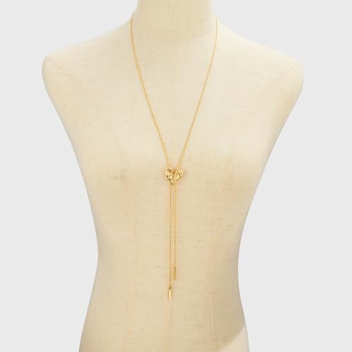 Gold Silver Necklace for Women Y Chain Adjustable Gold Long Necklaces Fashion Dainty Jewelry - color: gold F