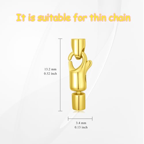 14K Yellow Gold Jewelry Clasp Necklace Extender Clasp Bracelet Extension Connector for DIY Necklace Bracelet Anklet Jewelry Making, 14K Gold Clasp for DIY Jewelry Making (Style 10) - style: Style 10