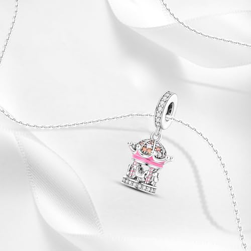925 sterling silver bracelet necklace pendant, women's jewelry gift, dream catcher net bead pendant, suitable for original bracelets, parties, birthday jewelry gifts - color: KJC913