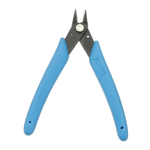 HARFINGTON 5" Flush Cut Pliers Small Precision Wire Cutter Side Cutter Diagonal Cutting Pliers for Jewelry Model Electronic 3D Print, Light Blue - color: Light Blue