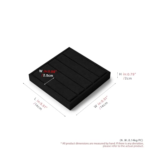 Oirlv Microfiber Velvet Ring Display Stand Small Ring Tray Modular Jewelry Storage & Display Tray - style: P13713
