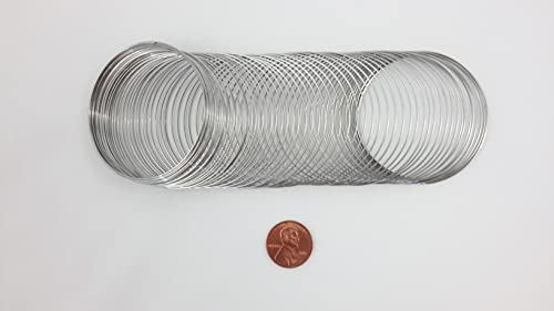 Beadalon Memory Wire Remembrance 75 coils Stainless Steel Round 0.61 mm (.024) Made in USA by CRAFT WIRE