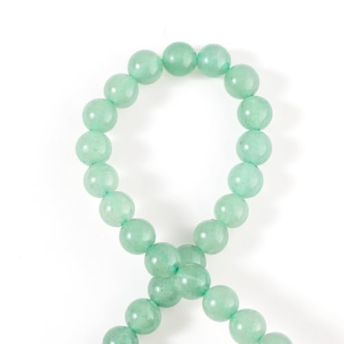 100Pcs Natural Stone 6mm Green Aventurine Round Loose Gemstone Energy Healing Beads Hole Size 1mm DIY Smooth Beads for Bracelet Necklace Earrings Jewelry Making - color: Green Aventurine, size: 6mm