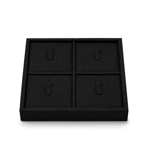 Oirlv Microfiber 4 Slots Jewelry Ring Display Tray Modular Customizable Jewelry Organizer Tray - style: P13701