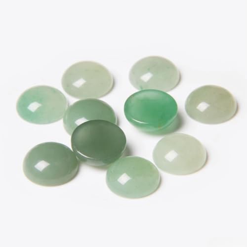 20pcs 4mm Natural Stone No Hole Green Aventurine Semicircle Smooth Cabochons Beads Healing Chakra Crystal Stone Bead for Jewelry Making Rings Earrings Necklace Bracelet DIY Crafts - color: Green Aventurine, size: 4mm
