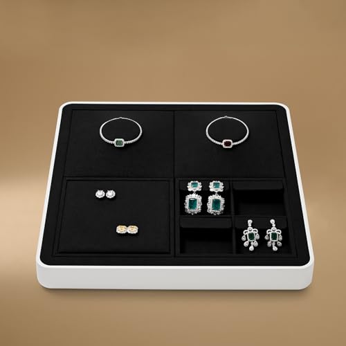 Oirlv Microfiber Jewelry Stud Earring tray Display Tray Interchangeable Modular Jewelry Tray - style: P13712